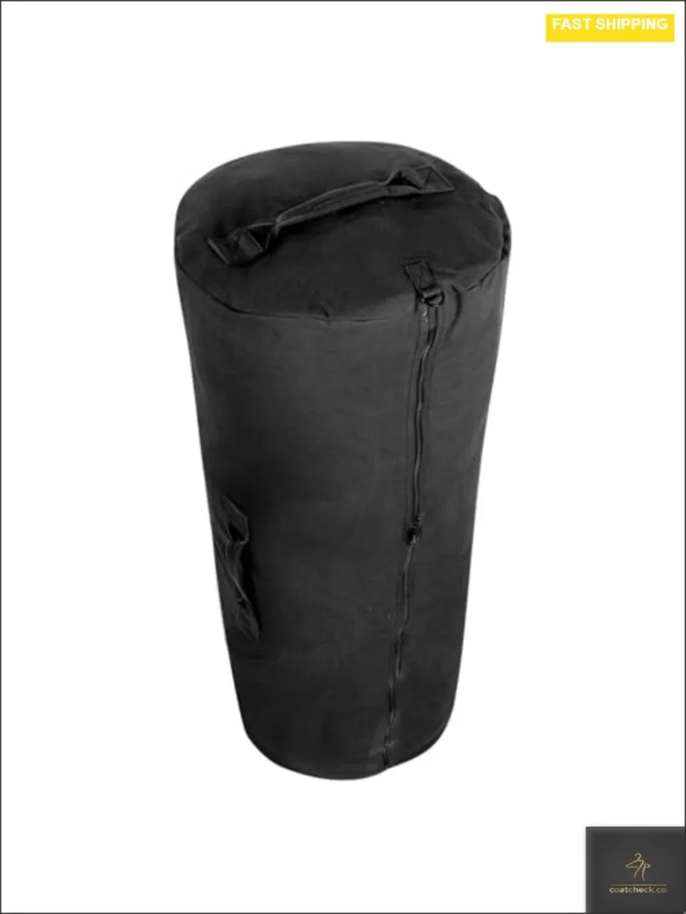 Canvas Duffle Bag with Side Zipper, Heavyweight Cotton, Outdoor Camping Travel